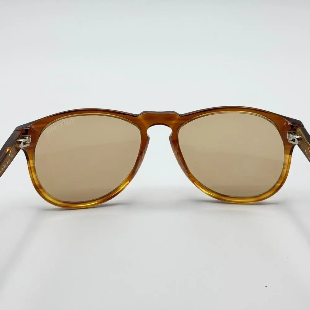 Tom Ford Sunglasses Flynn TF291 41A Havana Frame Brown Lens 54-17-145 New w/Case